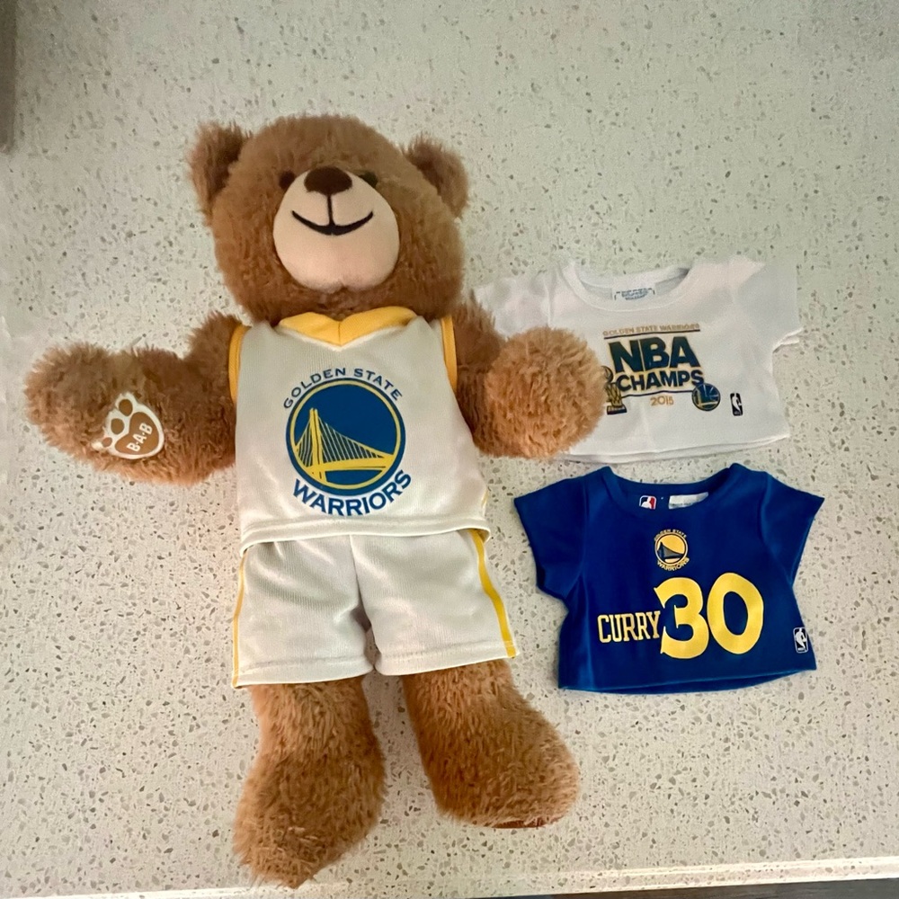 Build-a-Bear NBA Golden State Warriors Steph Curry Bear with Outfits